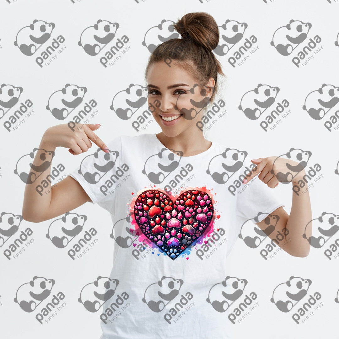 Paw print heart