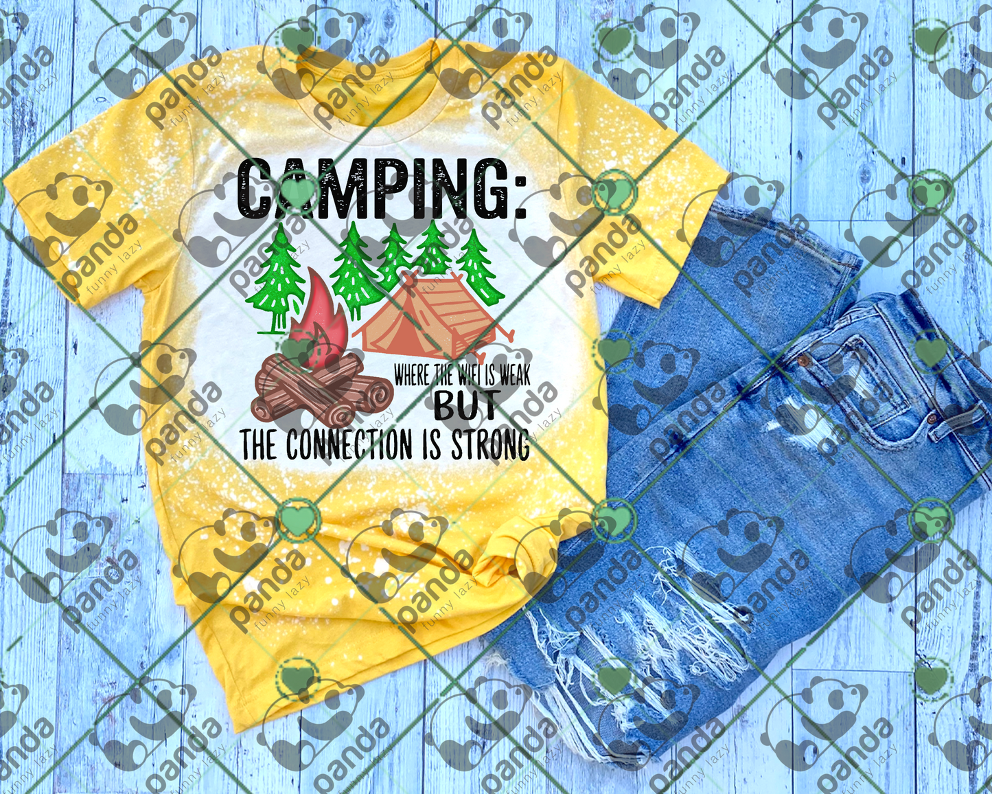 Camping where the wifi is weak, but the connection is strong