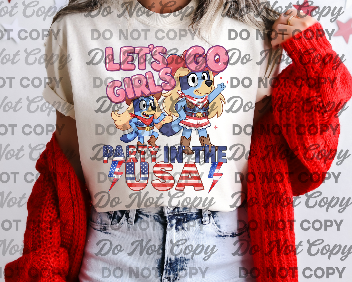 Let's go girls Party in the USA (cartoon dogs)