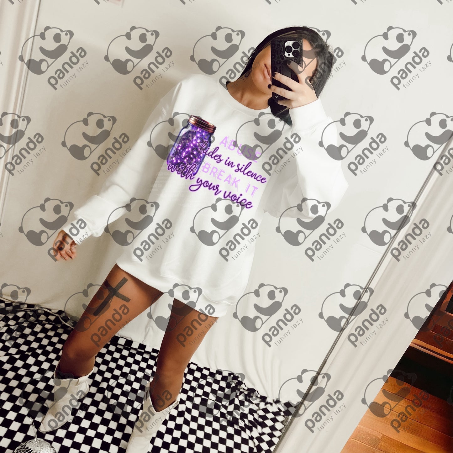 Abuse hides in silence break it with your voice