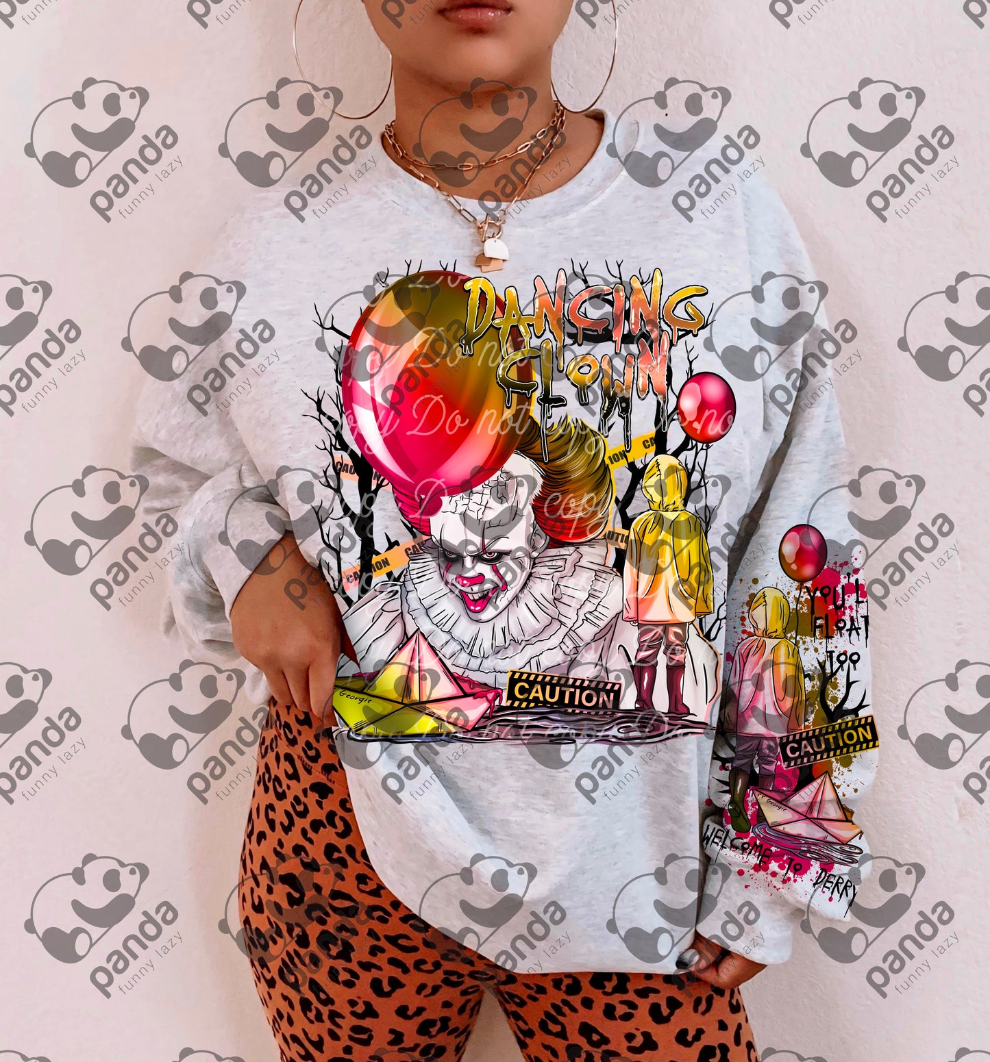 Dancing clown with sleeve