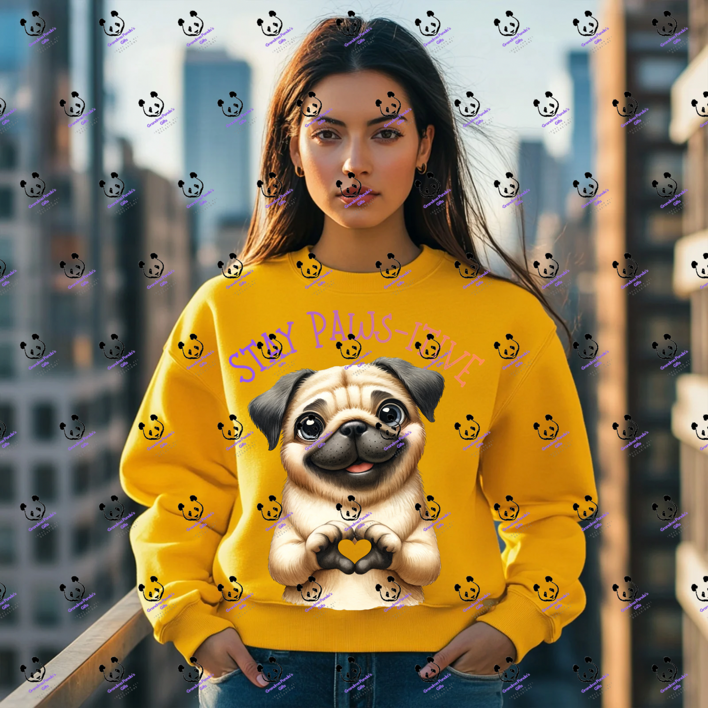 Stay paws-itive pug 2