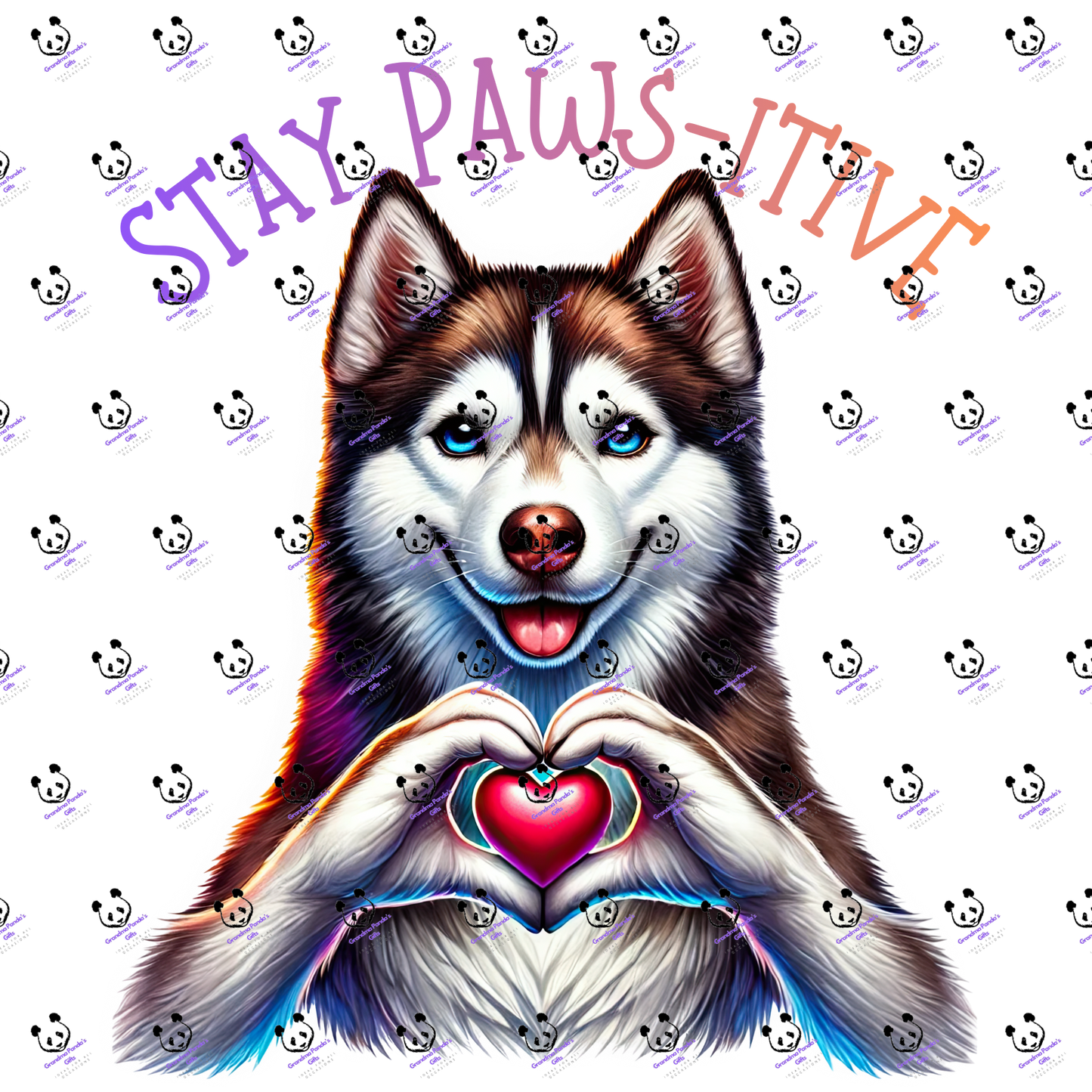 Stay paws-itive husky