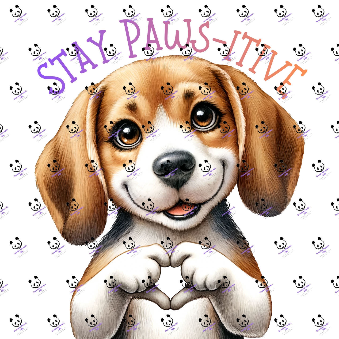 Stay paws-itive beagle