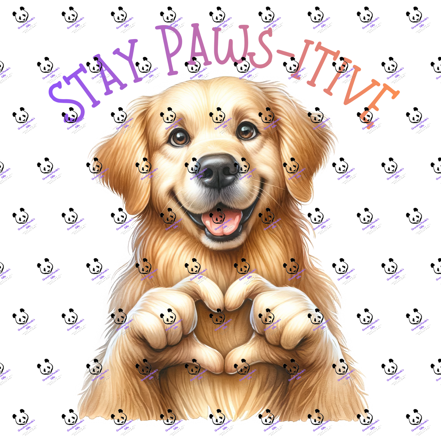 Stay paws-itive golden