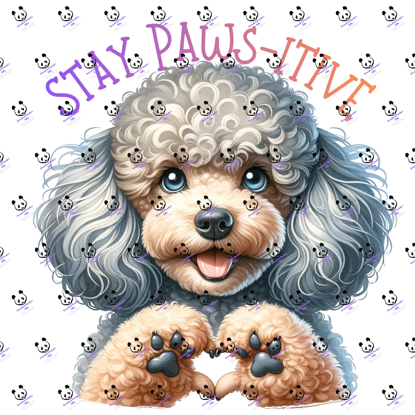 Stay paws-itive poodle