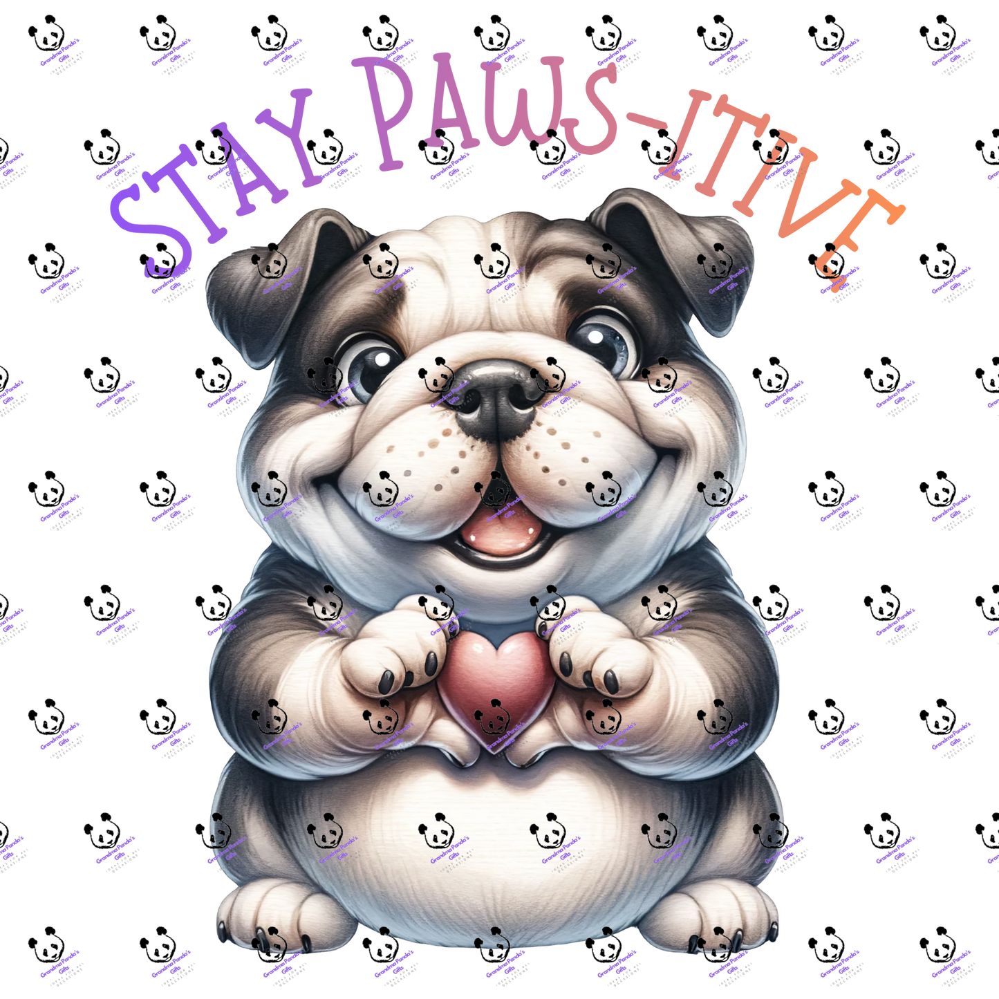 Stay paws-itive bulldog