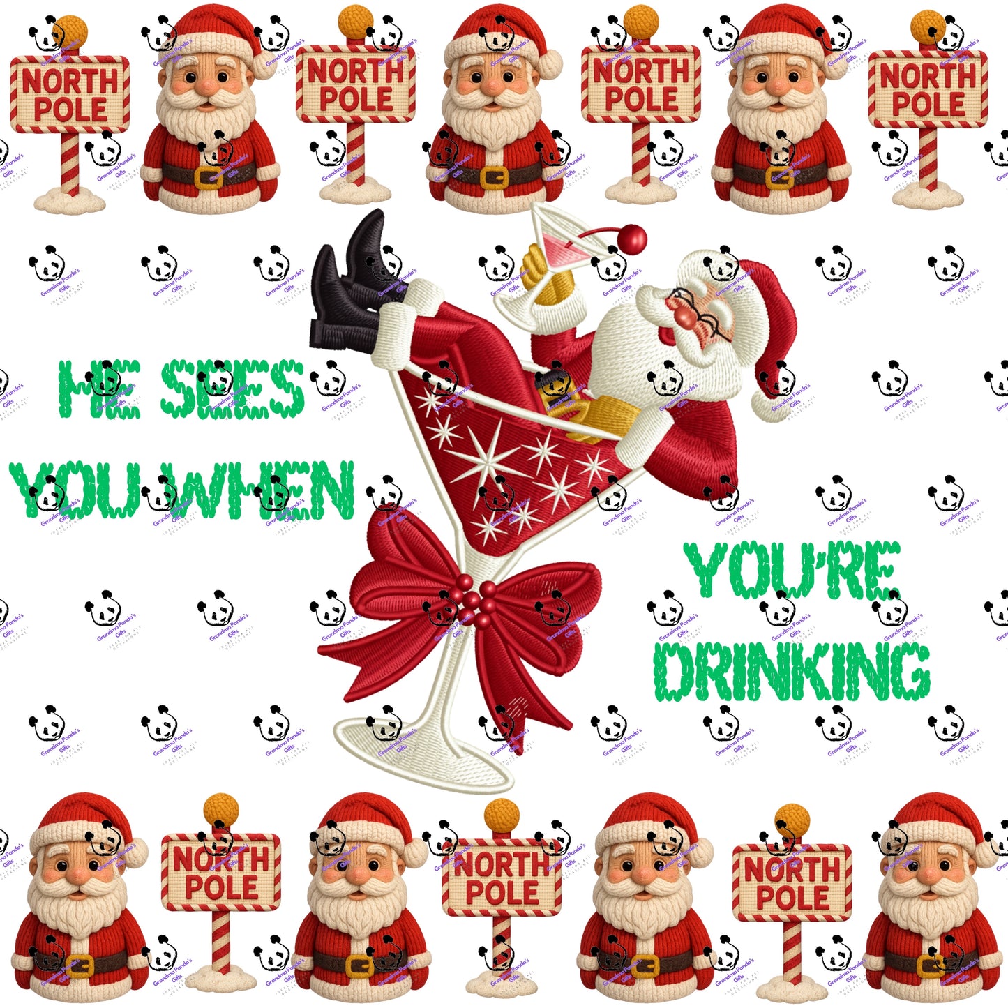 He sees you when you’re drinking