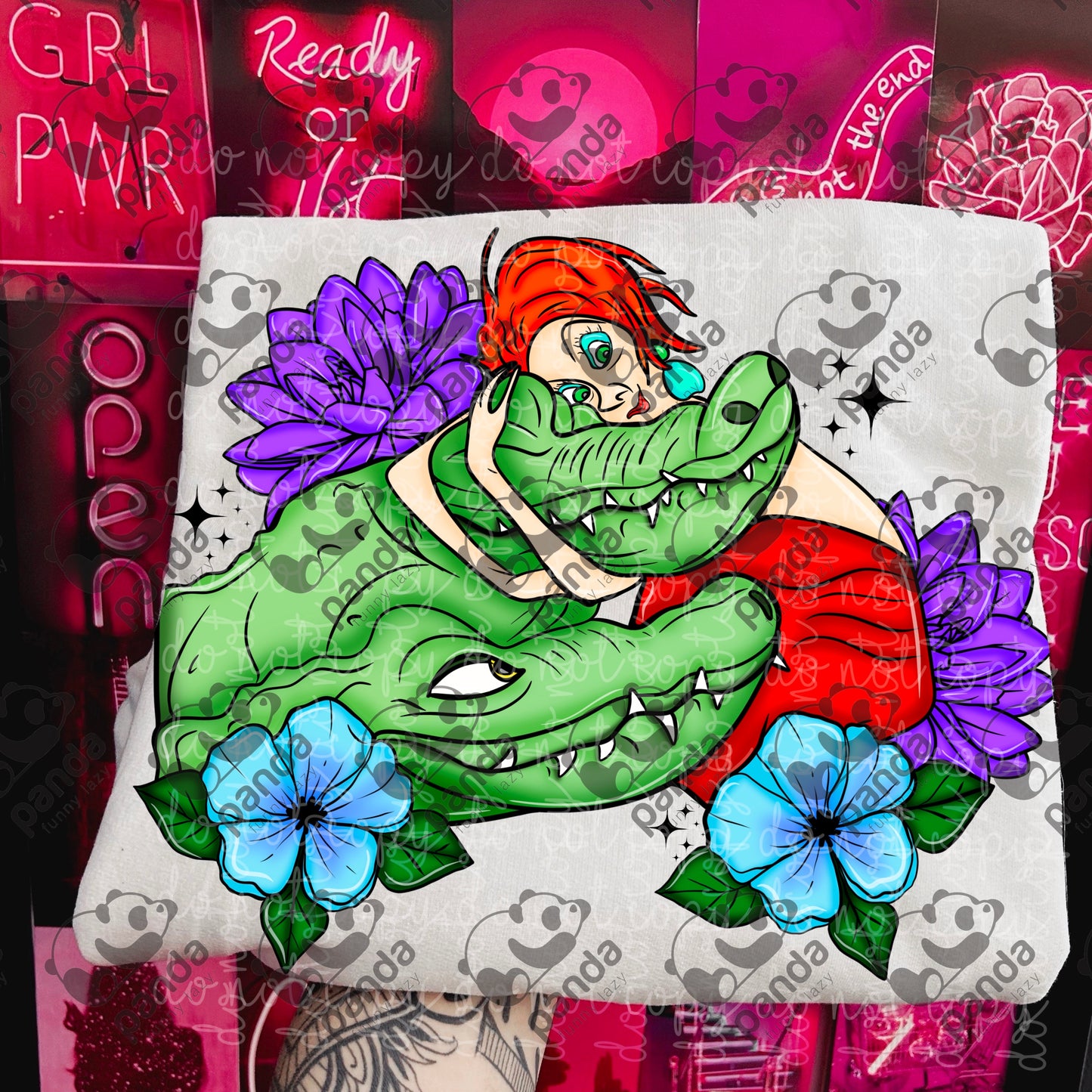 Floral Madam Medusa and gators