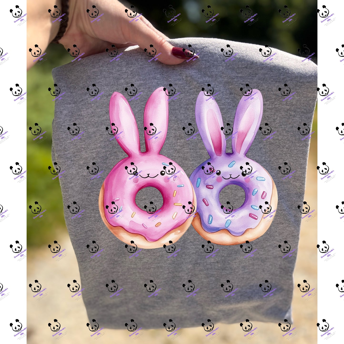 Donut bunnies (pink and purple)