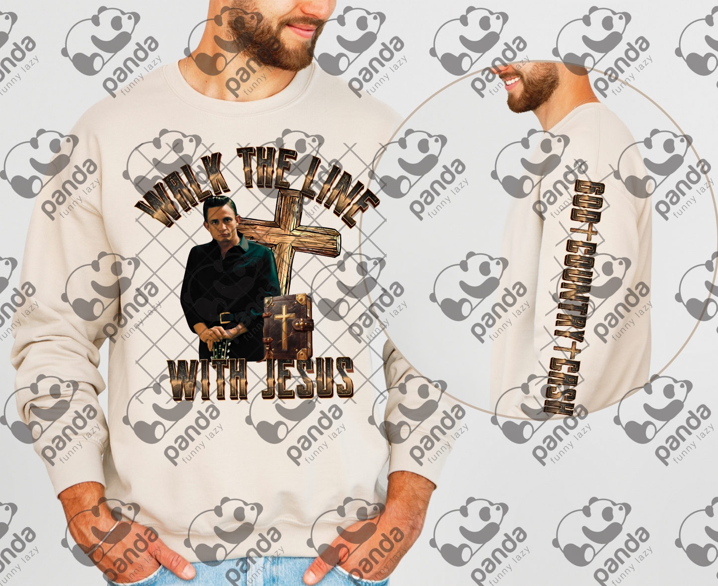 Walk the line with Jesus with sleeve option