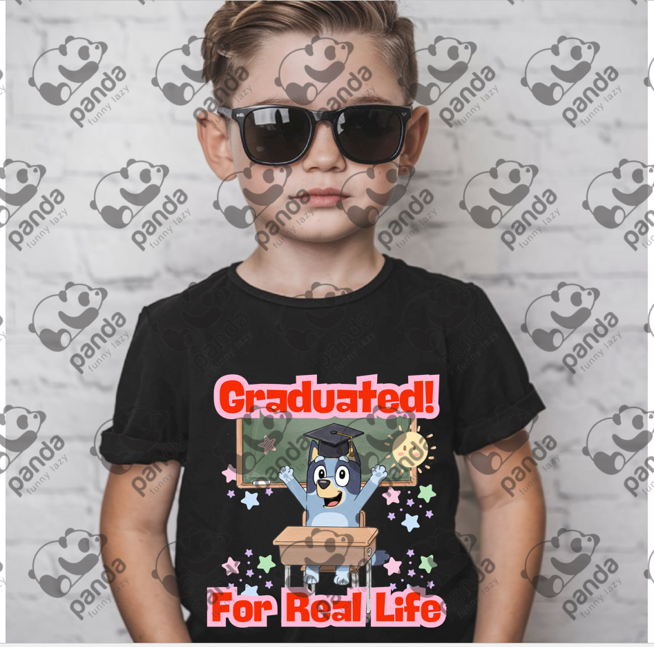 Graduated for real life (cartoon dog)