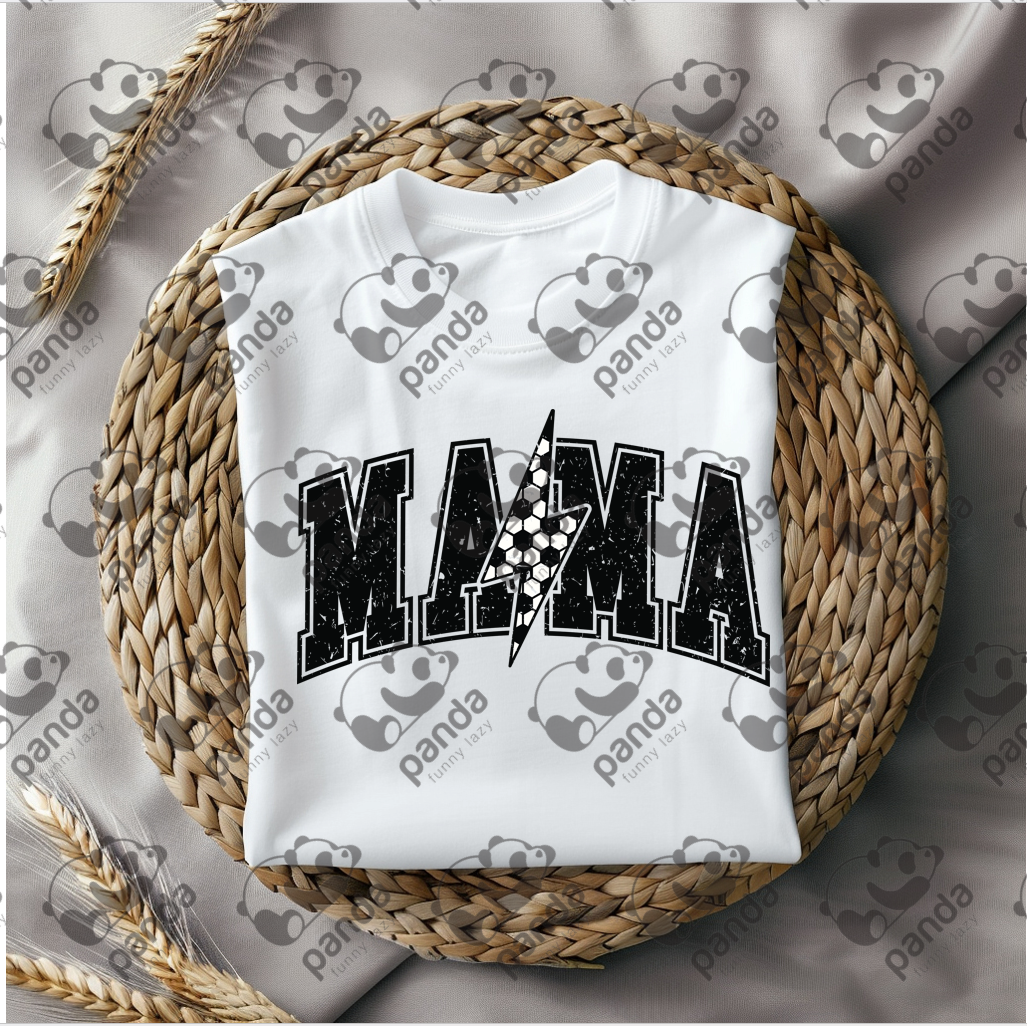 Mama (soccer lightning bolt) - distressed