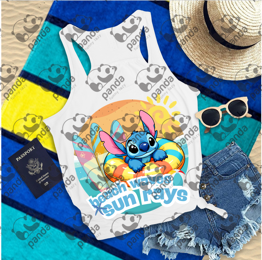 Beach waves sun rays (St)