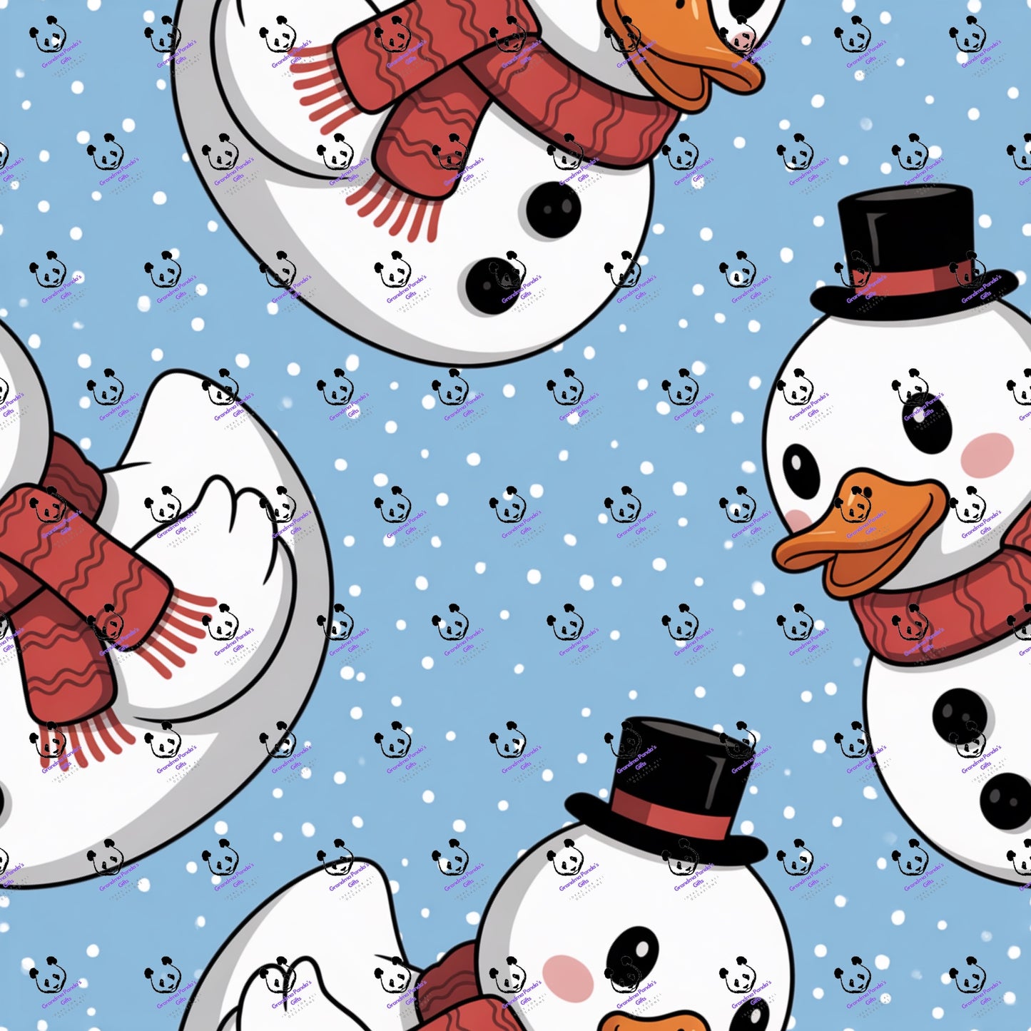 Snowman rubber ducks