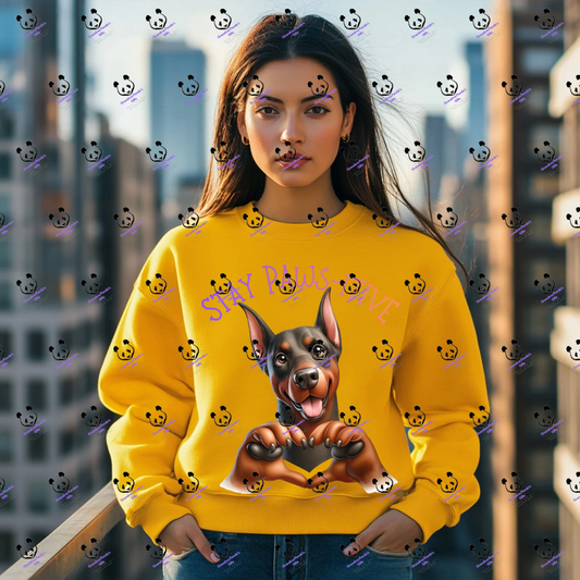 Stay paws-itive Doberman 2