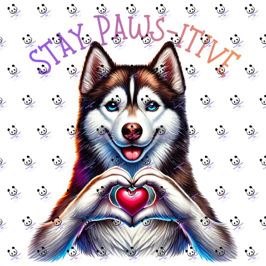 Stay paws-itive husky