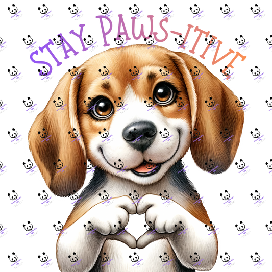 Stay paws-itive beagle
