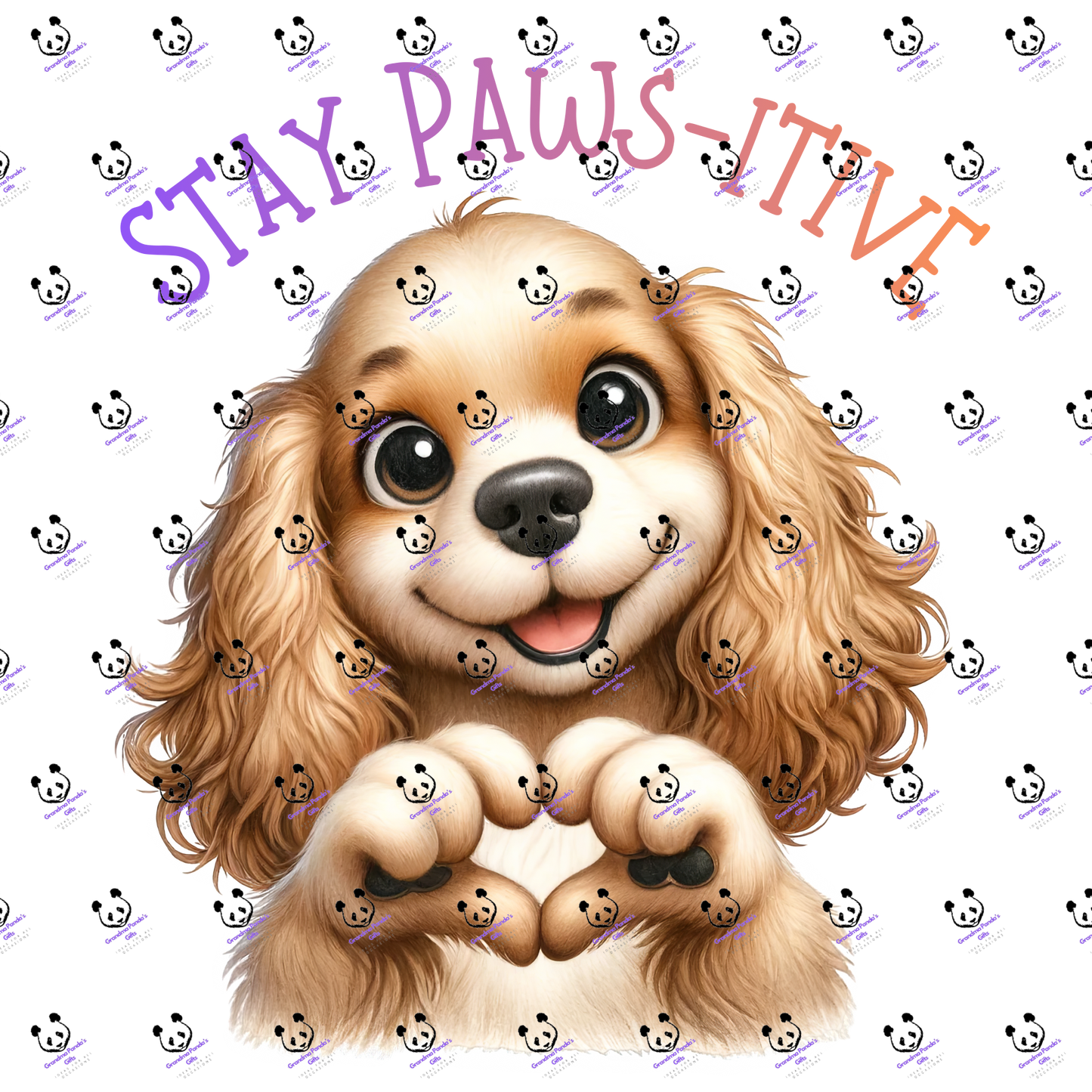 Stay paws-itive cocker spaniel