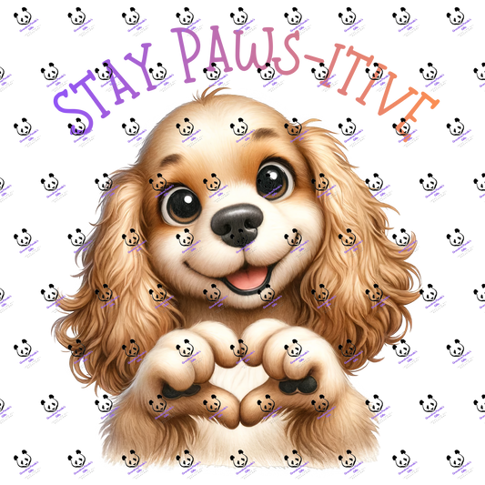 Stay paws-itive cocker spaniel