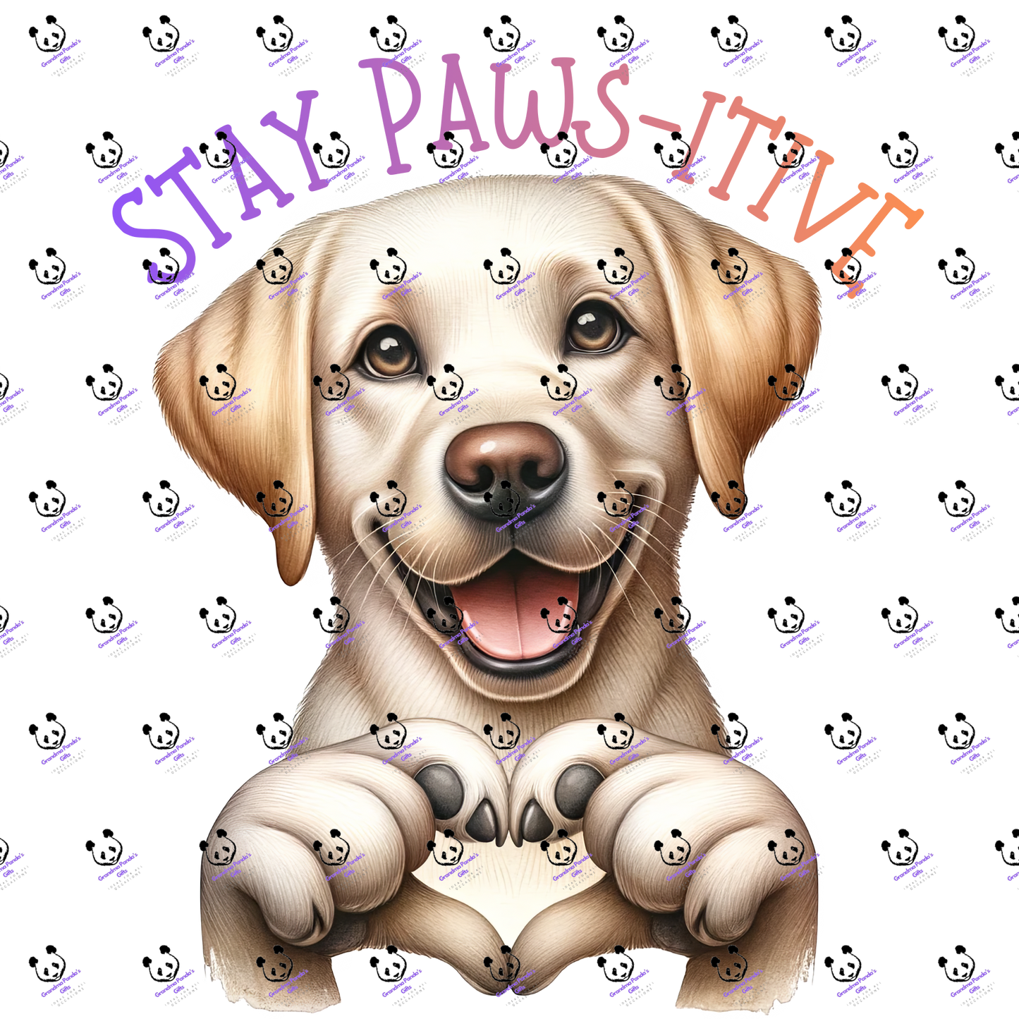 Stay paws-itive Labrador