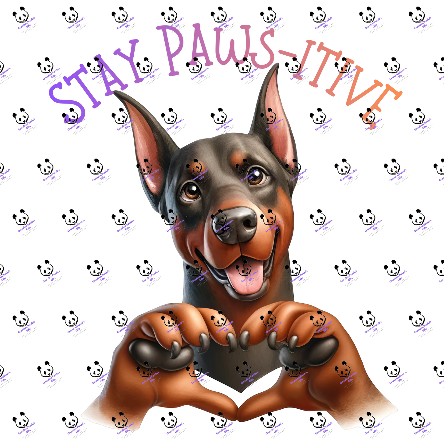 Stay paws-itive doberman