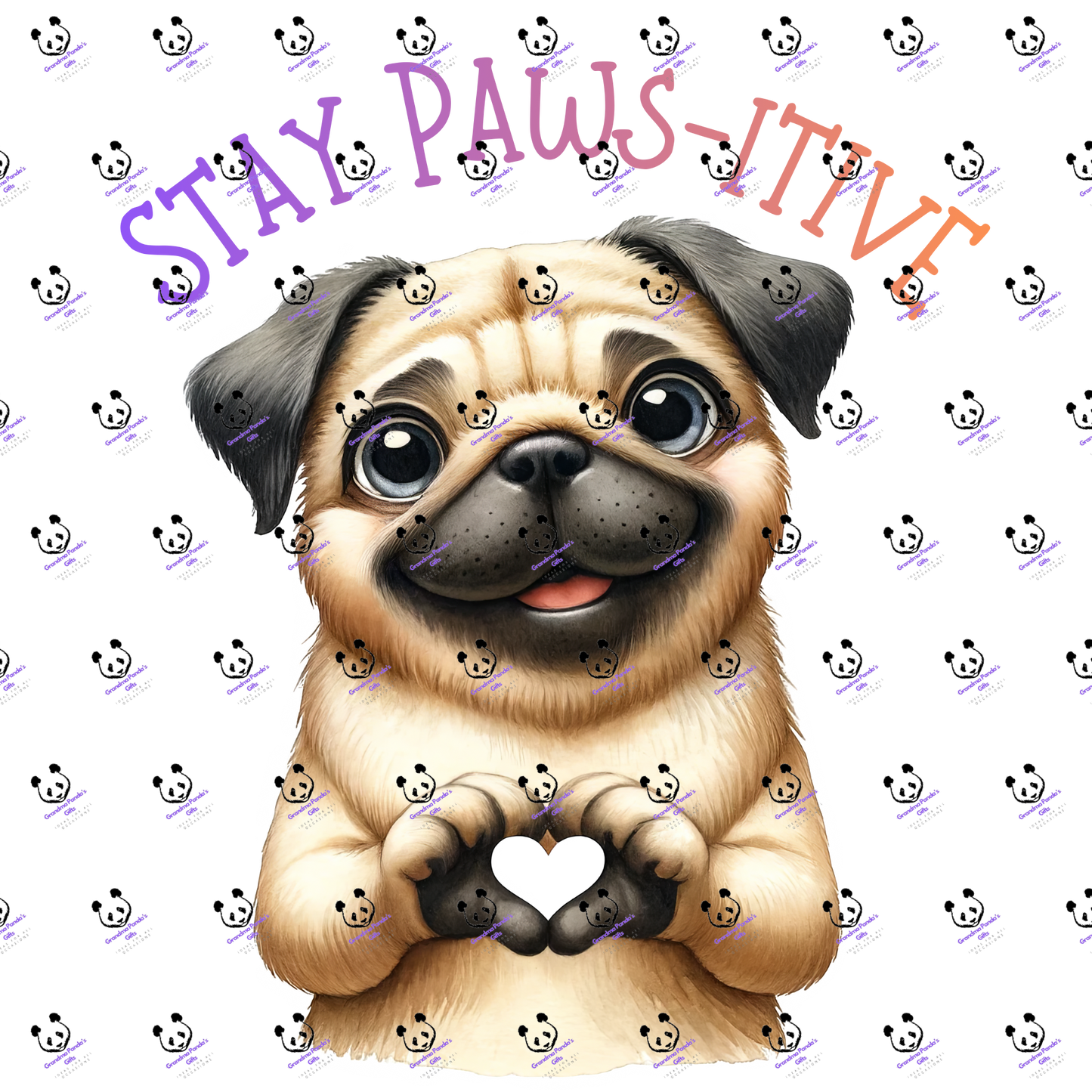 Stay paws-itive pug