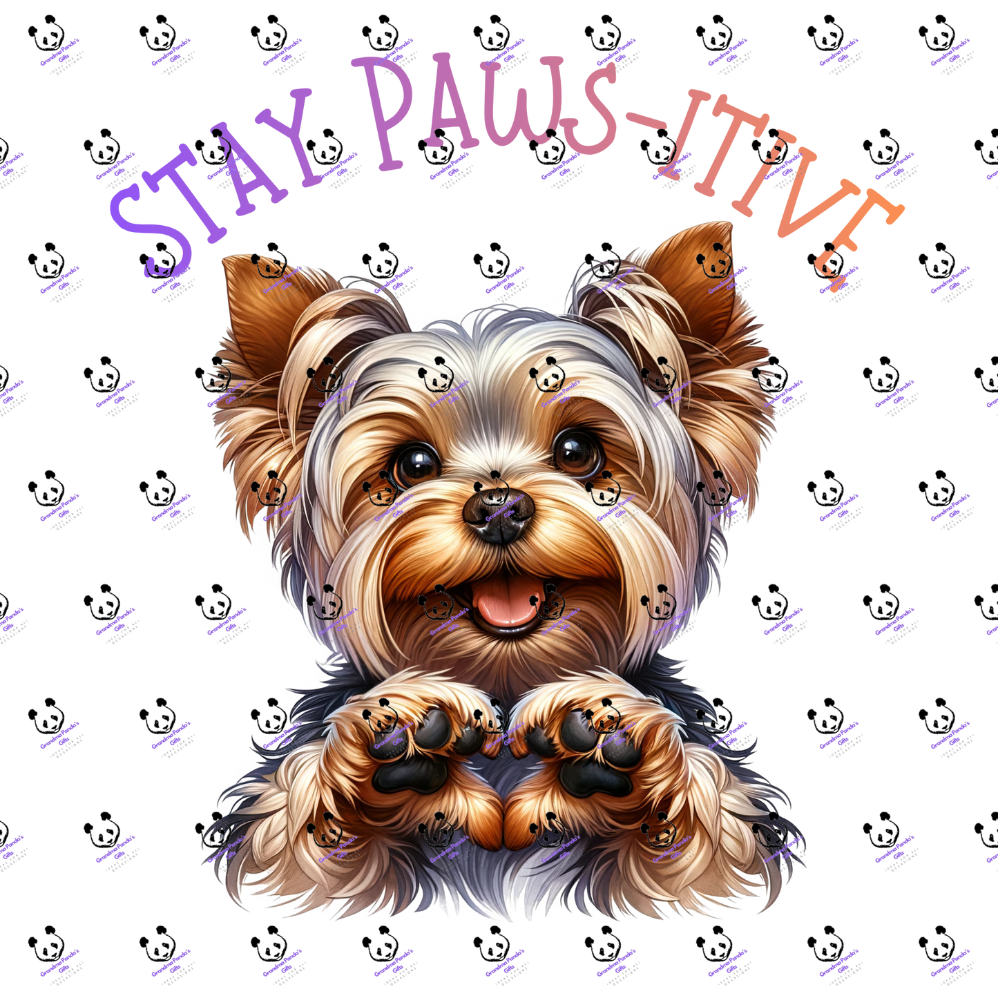 Stay paws-itive yorkie