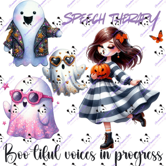 Speech therapy Boo-tiful voices in progress