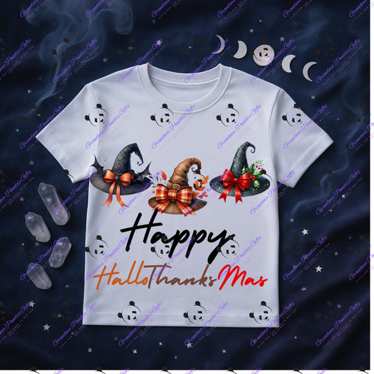 Happy HalloThanksMas (witch hats)