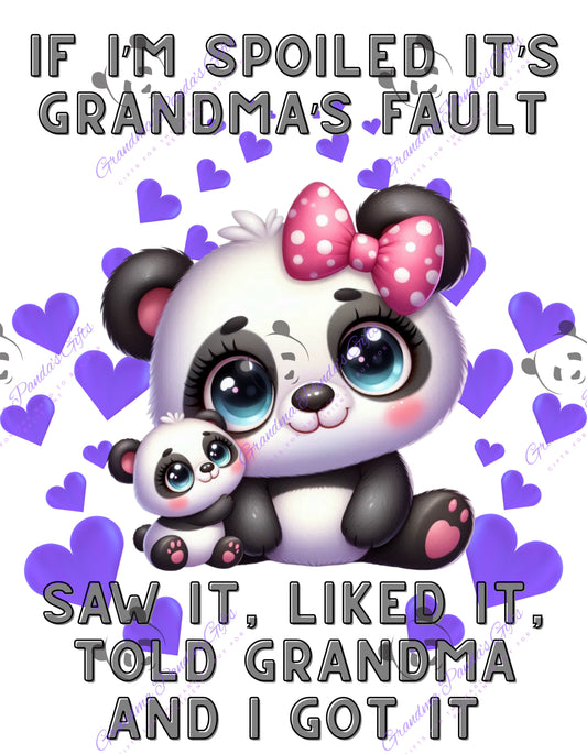 If I’m spoiled it’s grandma’s fault (panda)