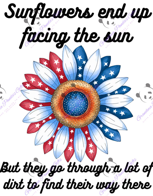 Sunflowers end up facing the sun