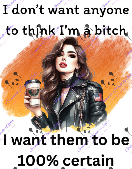 I don’t want anyone to think I’m a bitch 2