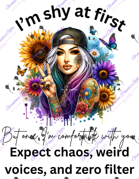 I’m shy at first