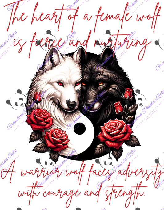 The heart of a female wolf