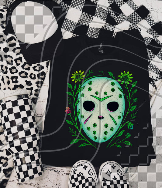 Green hockey mask