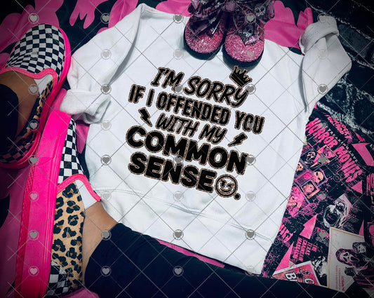 I’m sorry if I offended you with my common sense