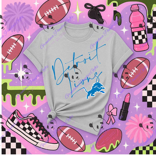 Detroit Lions cursive