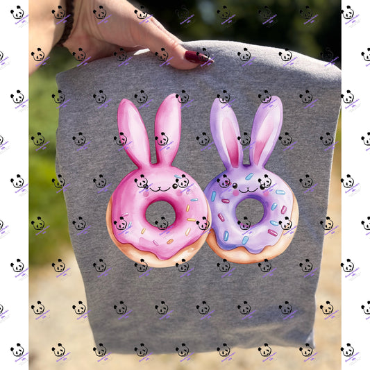 Donut bunnies (pink and purple)