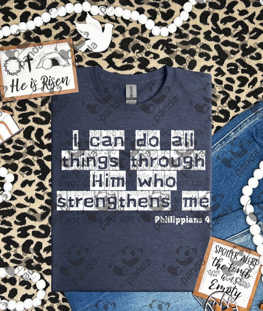 I can do all things through Him who strengthens me (white)