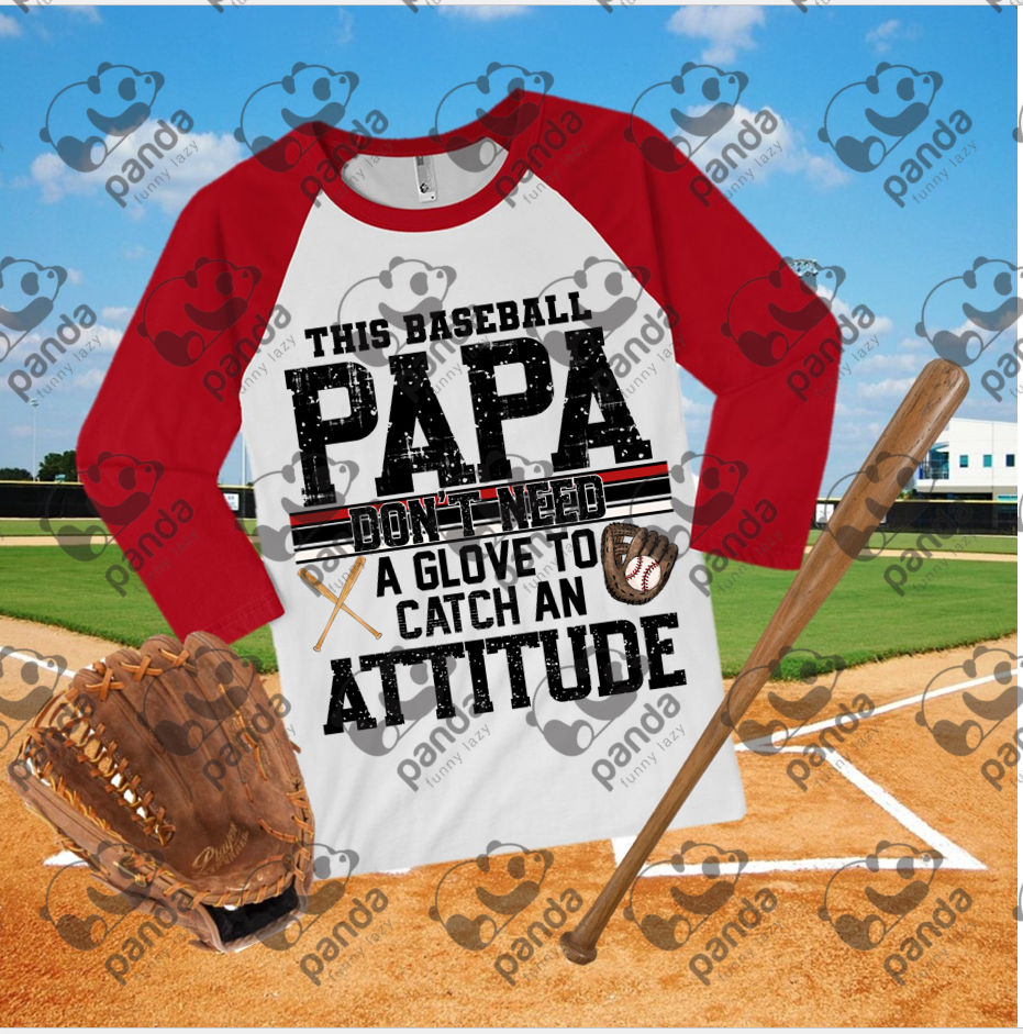 This baseball papa don't need a glove to catch an attitude
