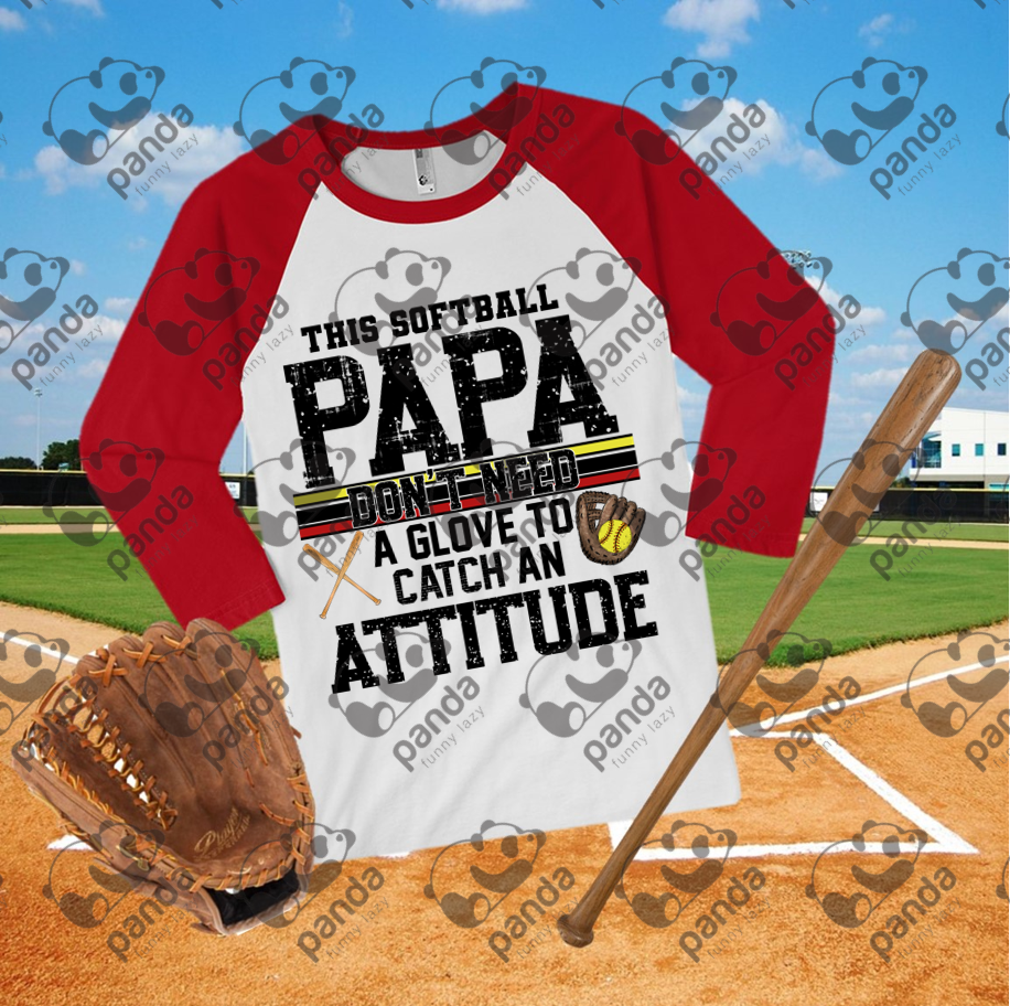 This softball papa don't need a glove to catch an attitude