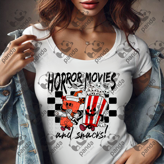 Horror movies and snacks